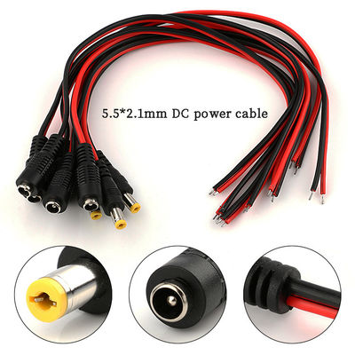 品質  5.5x2.1mm DC Power Cord 1m 2m 3m Power Adapter Extension Cable For CCTV Camera 工場