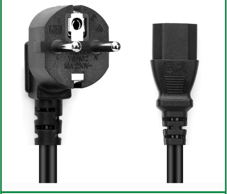 IEC 60320ホーム・アプライアンスのためのC15 VDEの電源コードへのCEE7/7 Schukoのプラグ